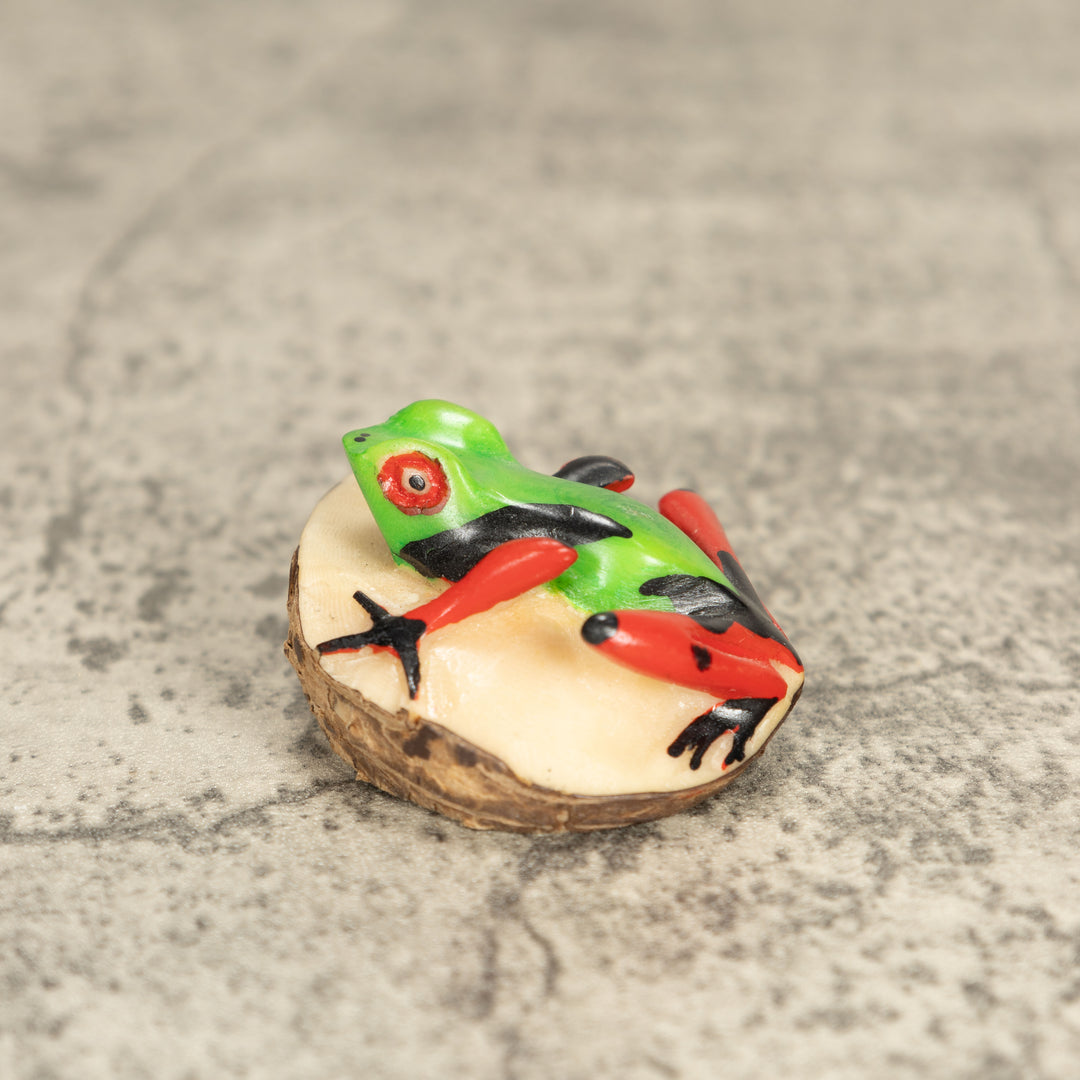 Vintage Poison Dart Tagua Nut Carving