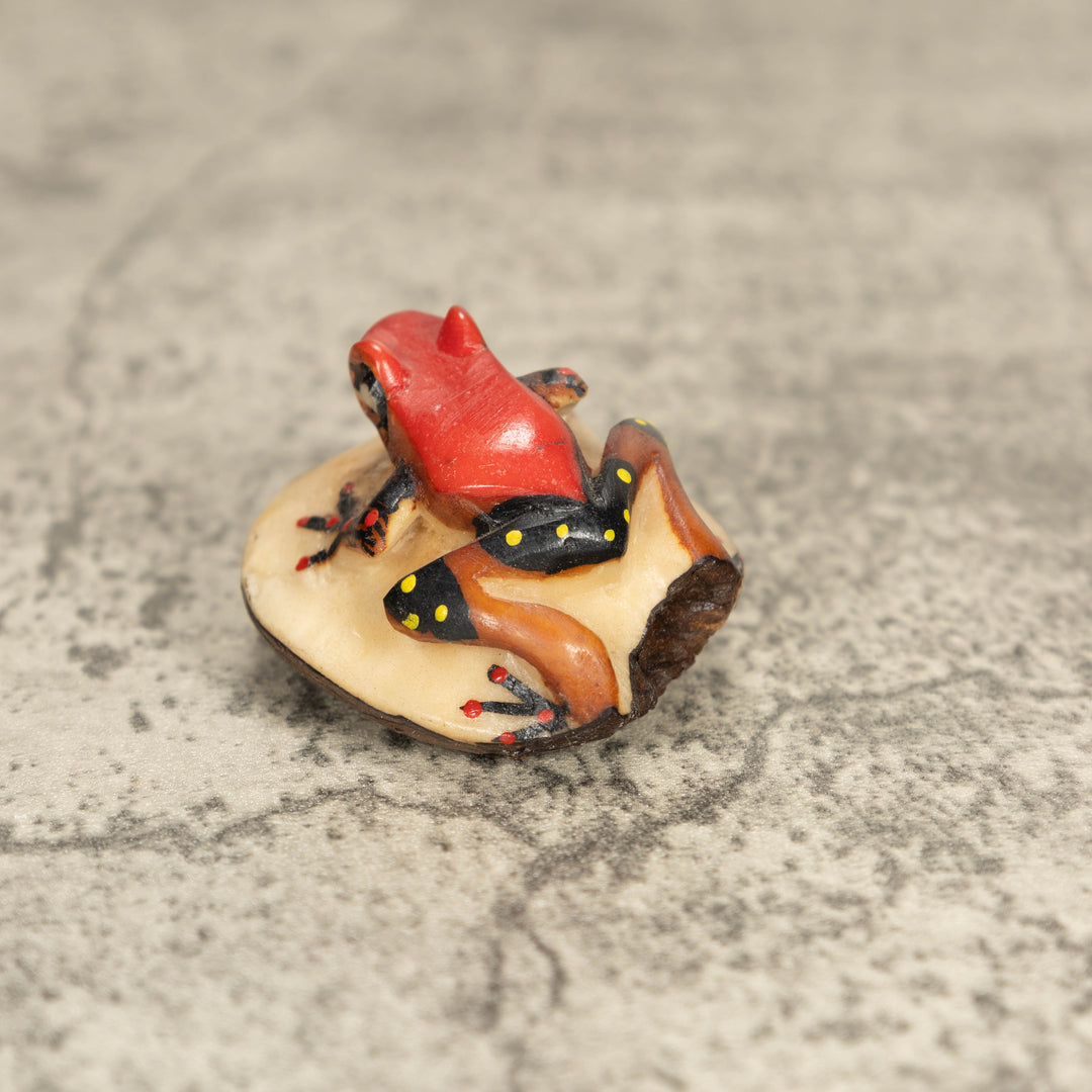 Vintage Poison Dart Tagua Nut Carving