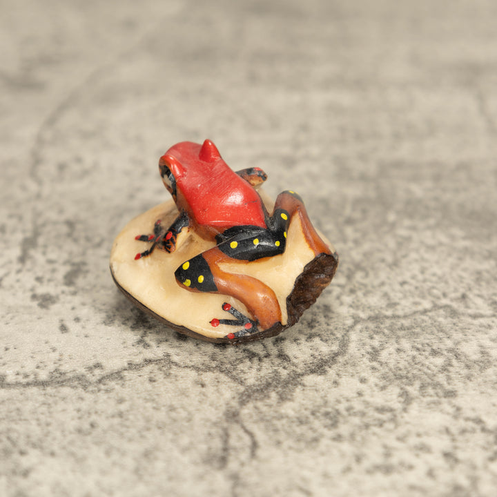 Vintage Poison Dart Tagua Nut Carving