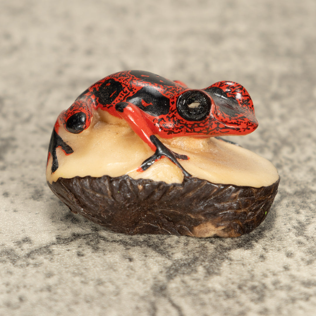 Vintage Poison Dart Tagua Nut Carving