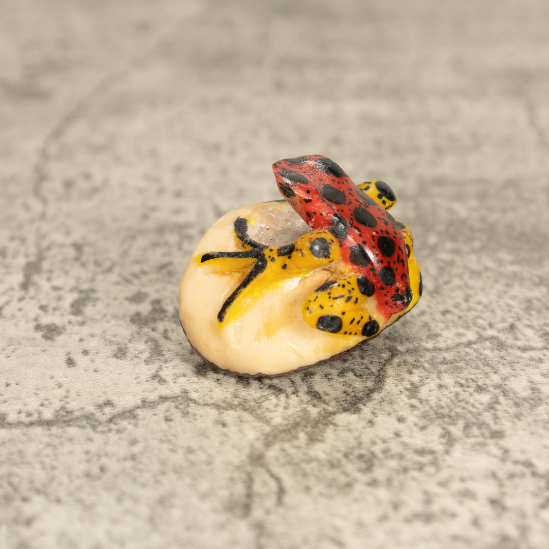 Vintage Poison Dart Tagua Nut Carving