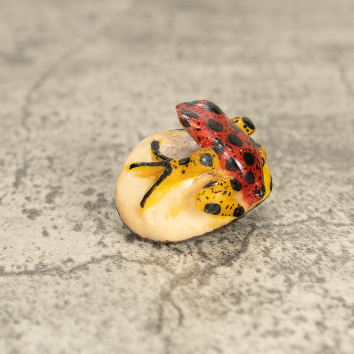 Vintage Poison Dart Tagua Nut Carving