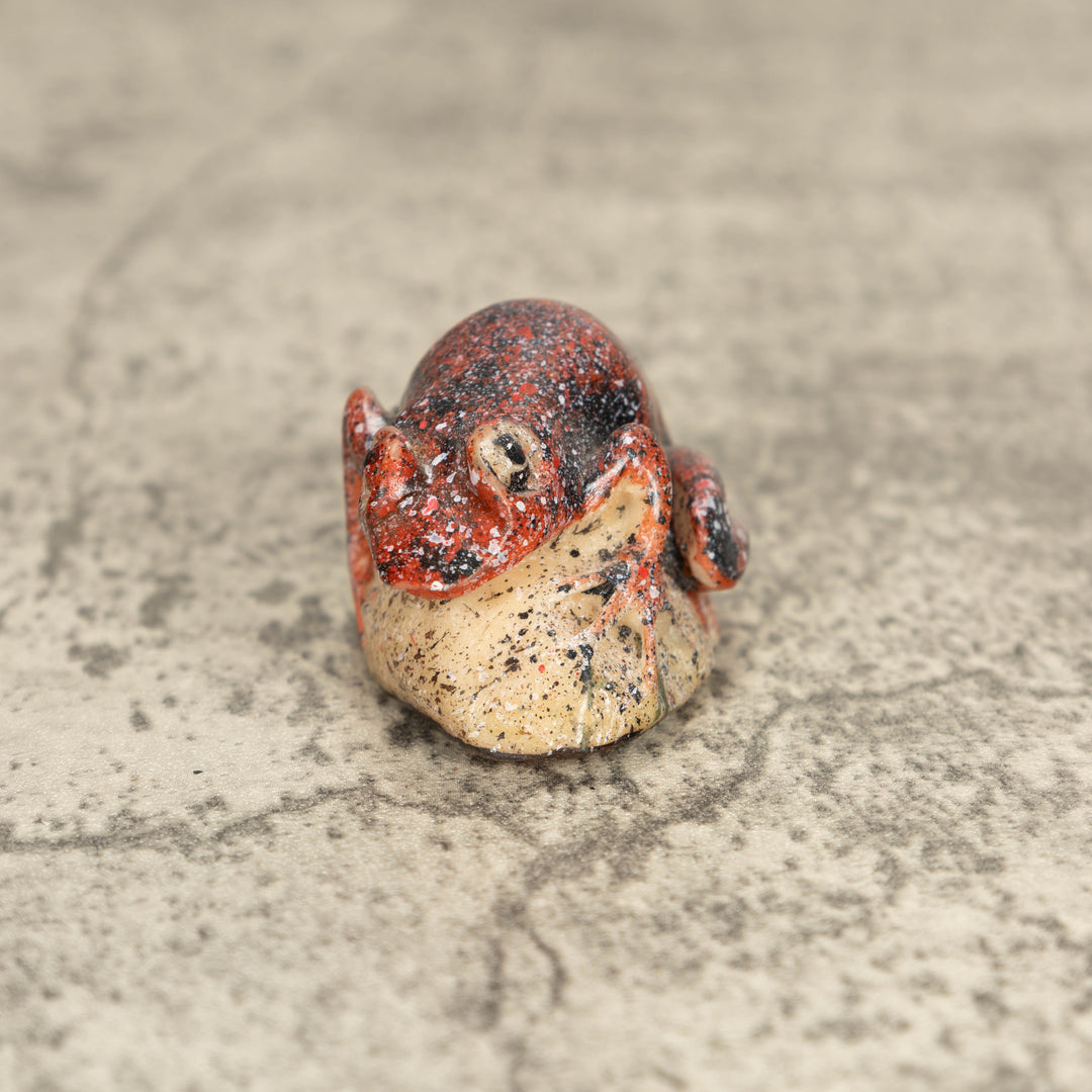 Vintage Poison Dart Tagua Nut Carving