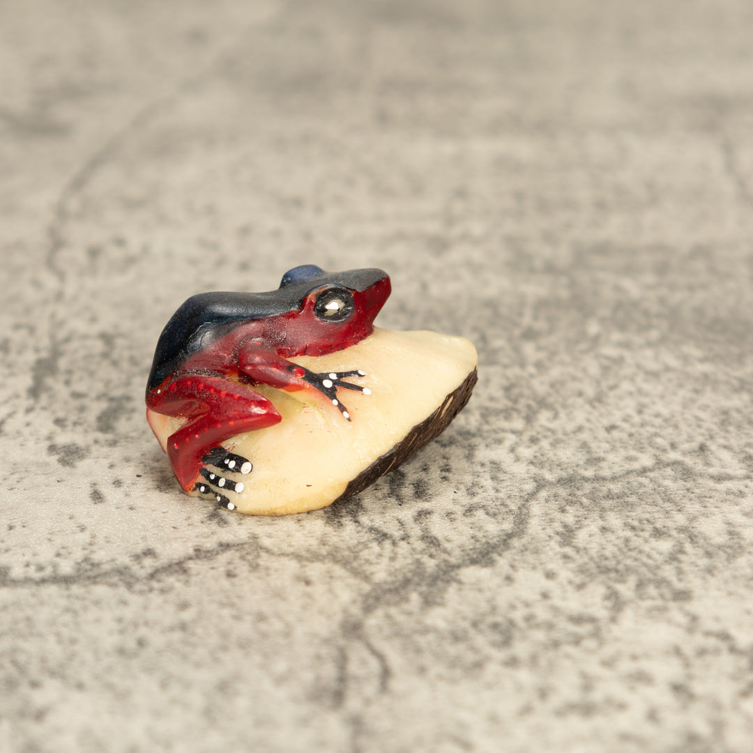 Vintage Poison Dart Tagua Nut Carving