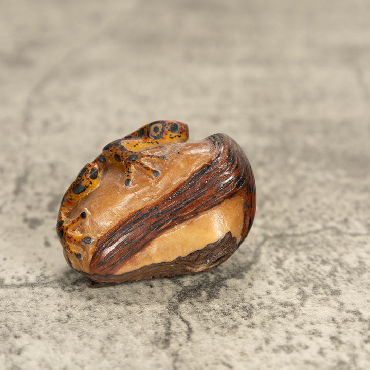Vintage Poison Dart Tagua Nut Carving