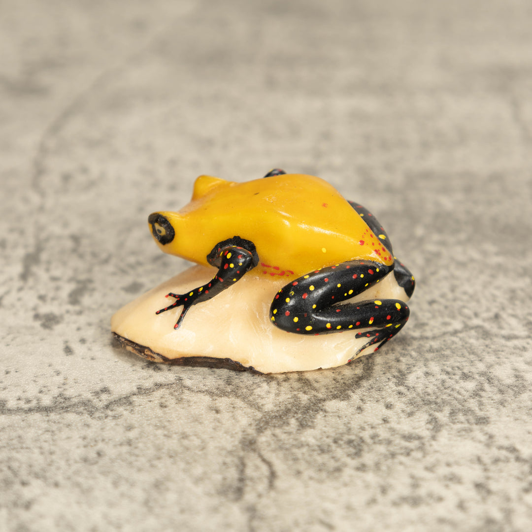 Vintage Poison Dart Tagua Nut Carving