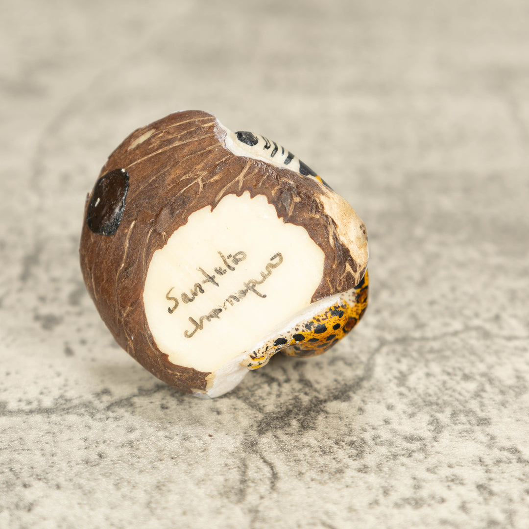 Jaguar Cat Tagua Nut Carving