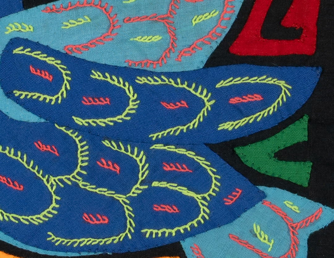 Multi-Color Parrot Bird Blue And Navy Molita