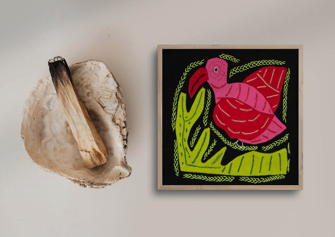 Multi-Color Parrot Bird Red And Pink Molita