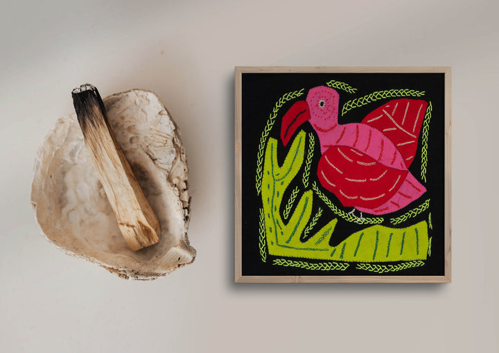 Multi-Color Parrot Bird Red And Pink Molita