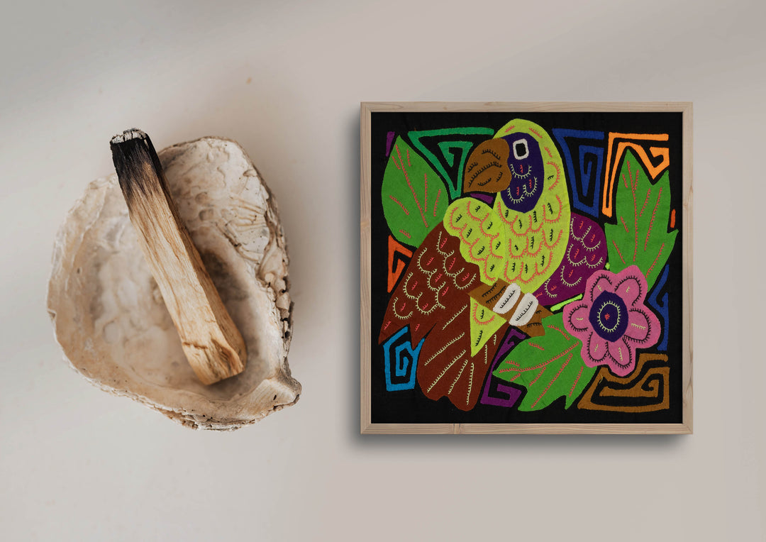 Multi-Color Parrot Bird Green And Brown Molita