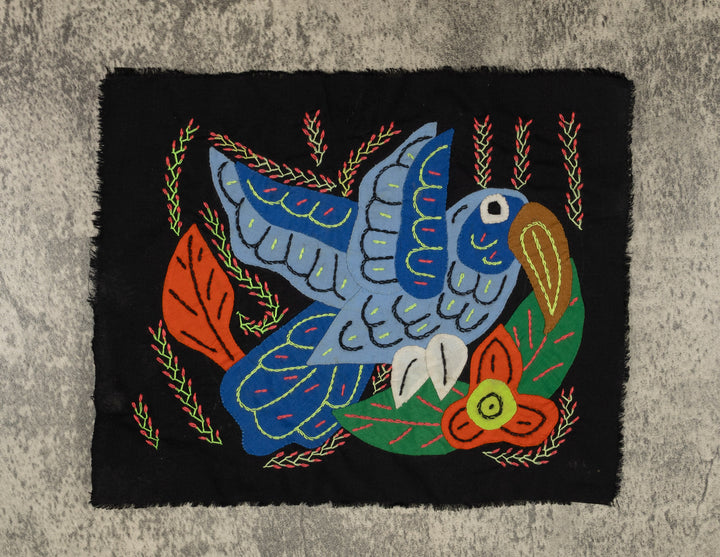 Multi-Color Bird Blue And Orange Molita