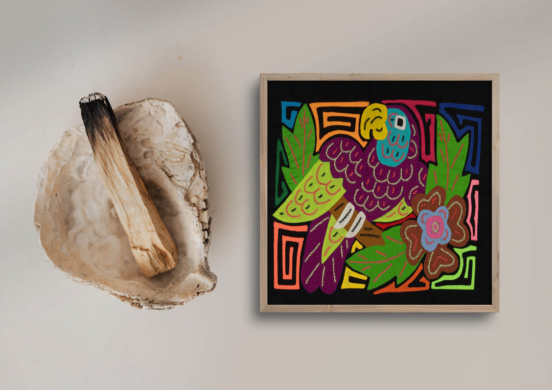 Multi-Color Parrot Bird Green And Purple Molita