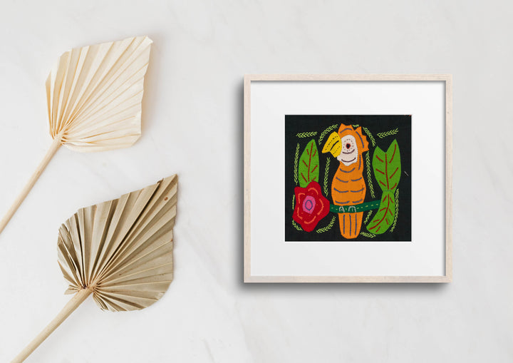 Multi-Color Parrot Bird Red And Orange Molita