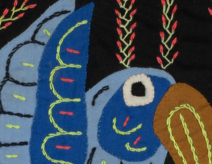 Multi-Color Bird Blue And Orange Molita