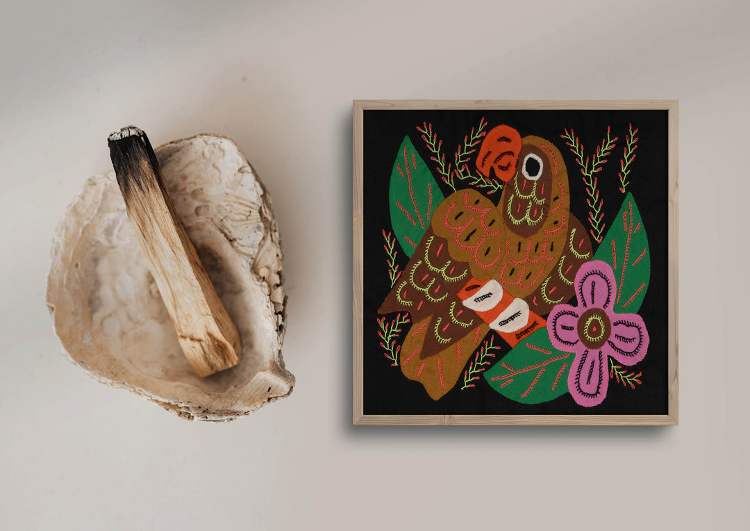 Multi-Color Parrot Bird Pink And Brown Molita