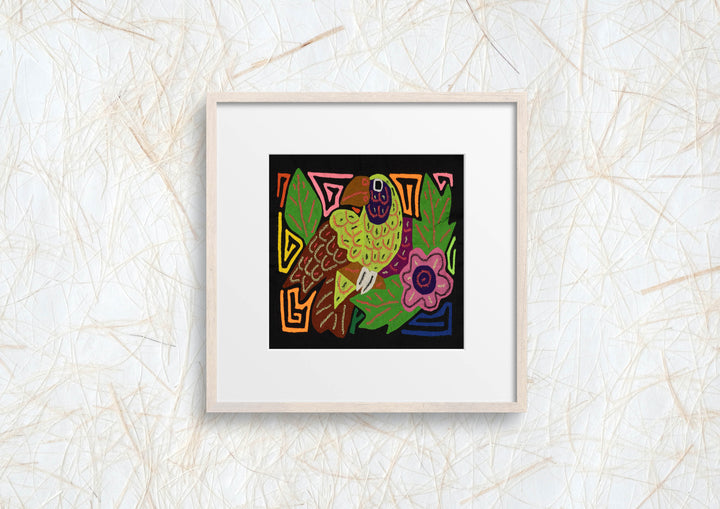 Multi-Color Parrot Bird Green And Purple Molita