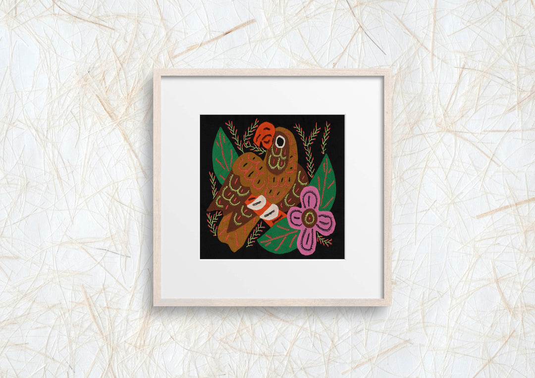 Multi-Color Parrot Bird Pink And Brown Molita