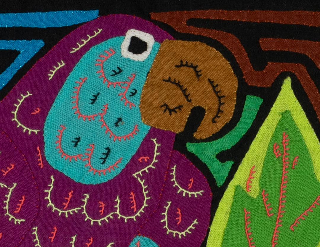 Multi-Color Bird Purple And Blue Molita