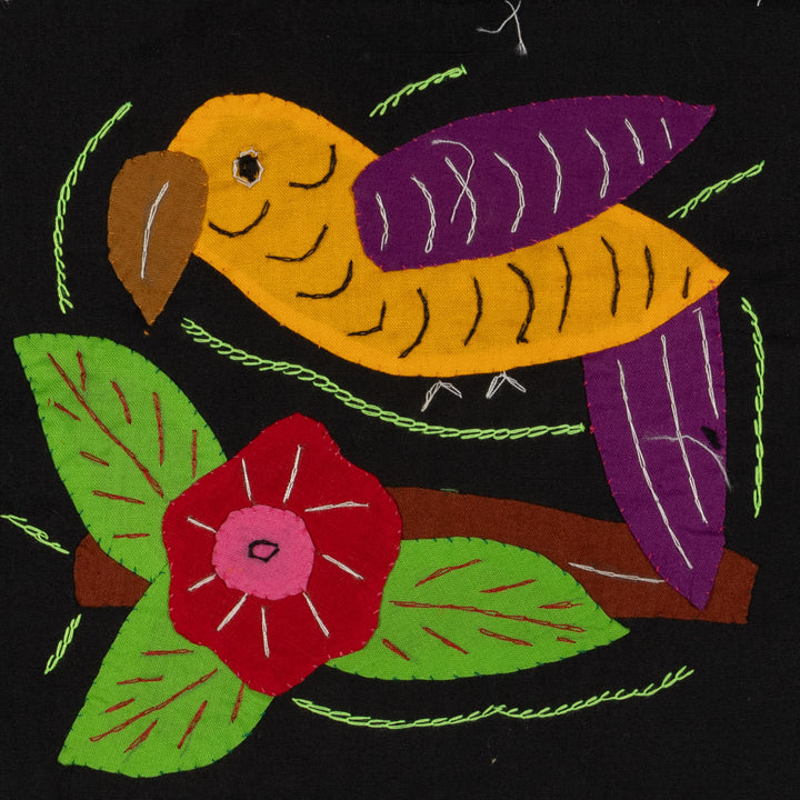 Multi-Color Parrot Bird Orange And Purple Molita