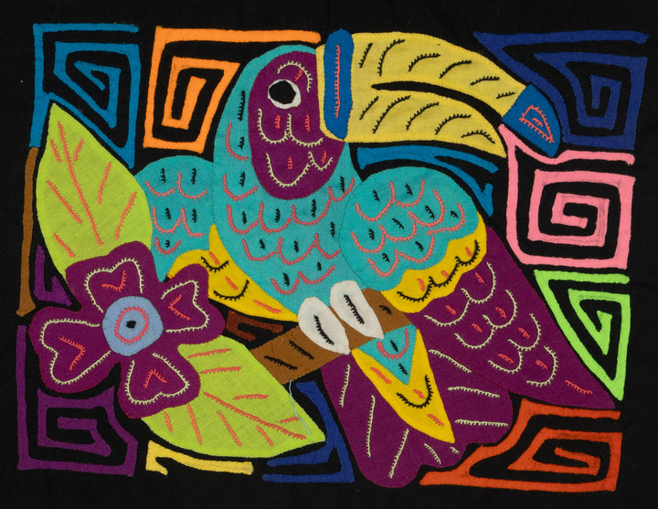 Multi-Color Toucan Bird Blue And Purple Molita