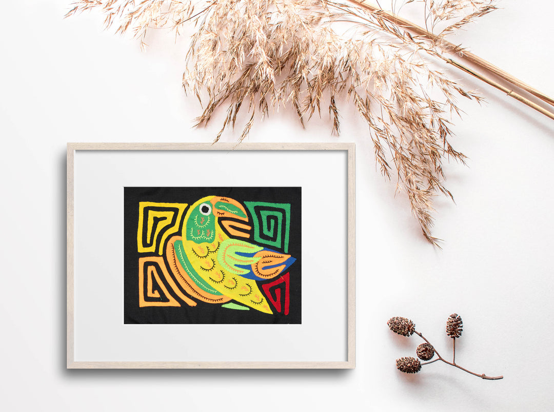 Yellow Orange And Green Bird Molita