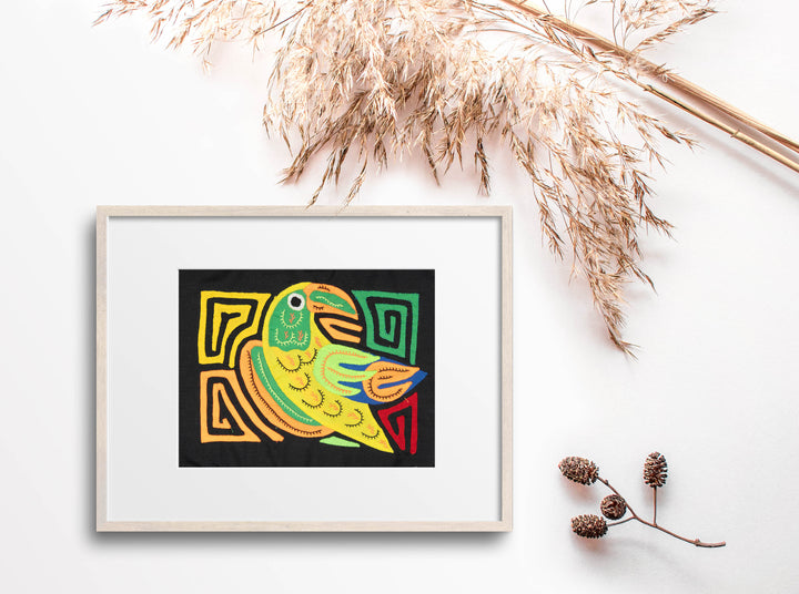 Yellow Orange And Green Bird Molita