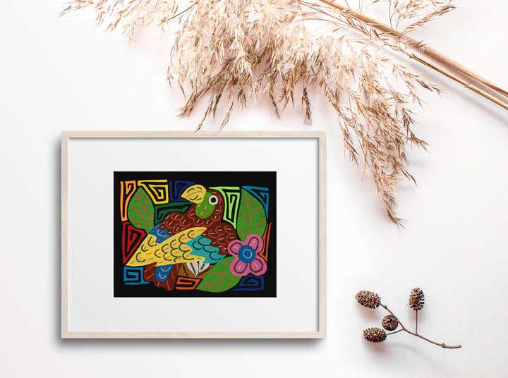 Multi-Color Parrot Bird Brown And Yellow Molita