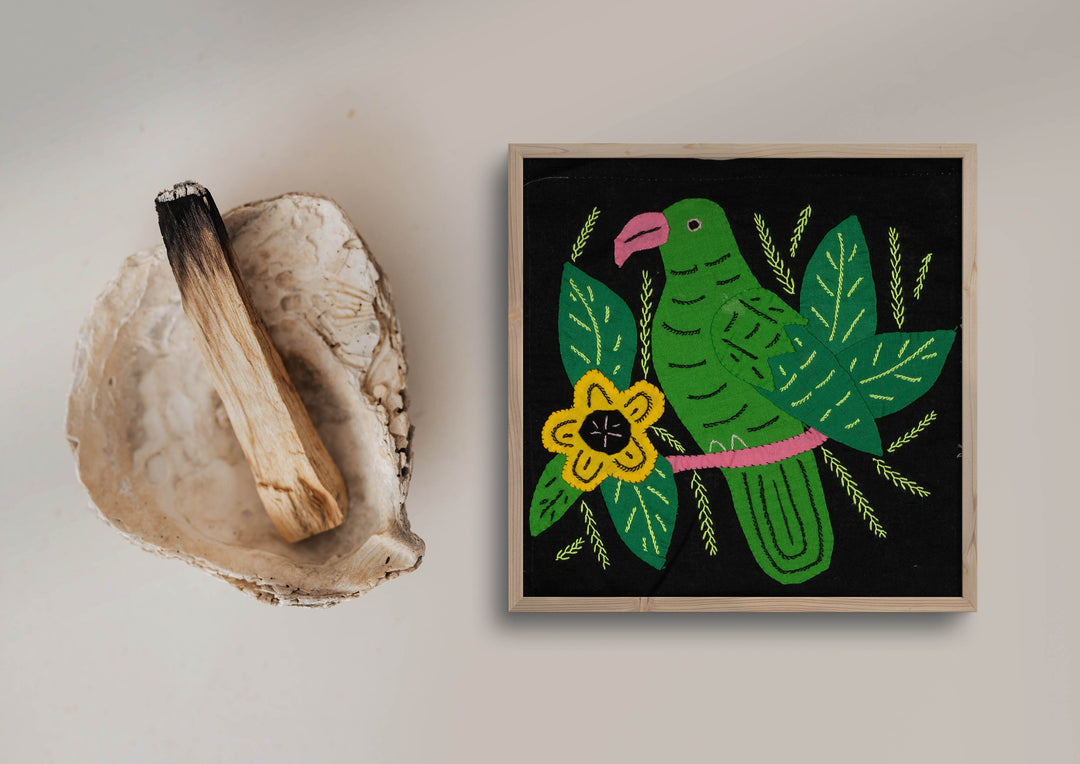 Multi-Color Parrot Bird Green And Pink Molita