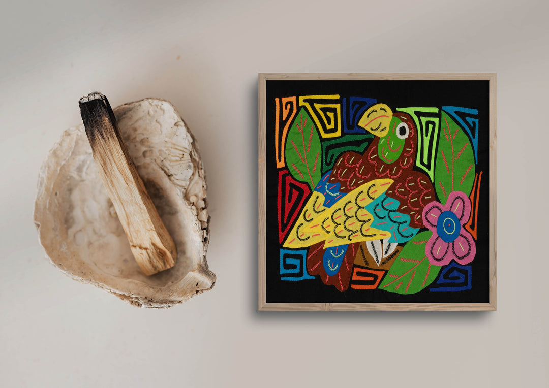 Multi-Color Parrot Bird Brown And Yellow Molita