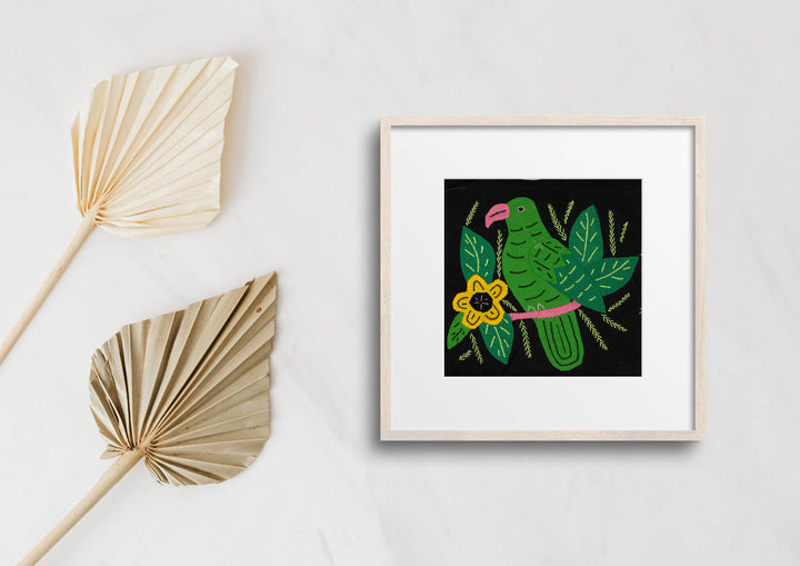 Multi-Color Parrot Bird Green And Pink Molita