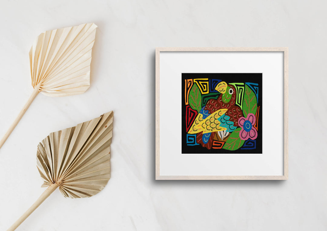 Multi-Color Parrot Bird Brown And Yellow Molita