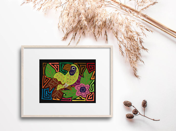 Multi-Color Parrot Bird Brown And Green Molita