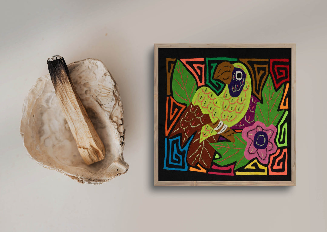 Multi-Color Parrot Bird Brown And Green Molita