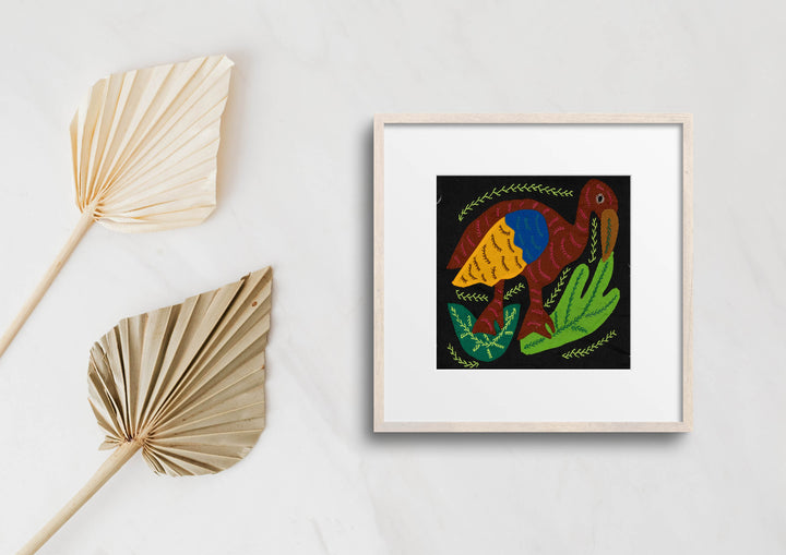 Multi-Color Water Bird Brown And Yellow Molita