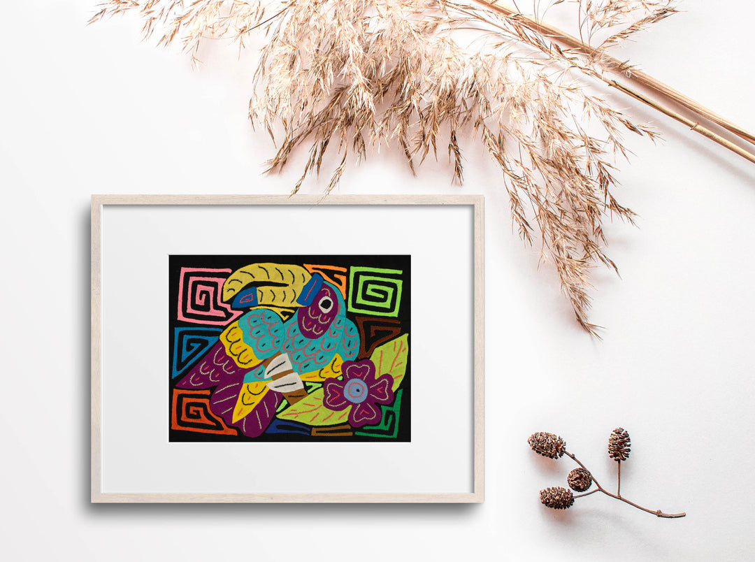 Multi-Color Toucan Bird Blue And Purple Molita