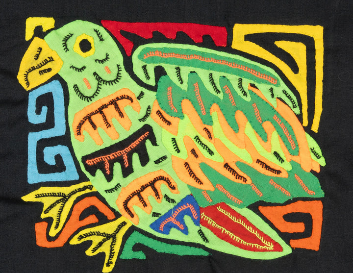 Multicolor Green And Orange Bird Molita