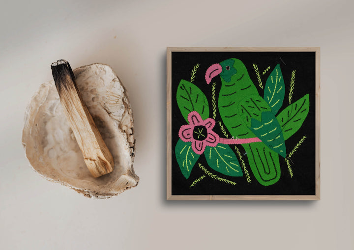 Multi-Color Parrot Bird Green And Pink Molita