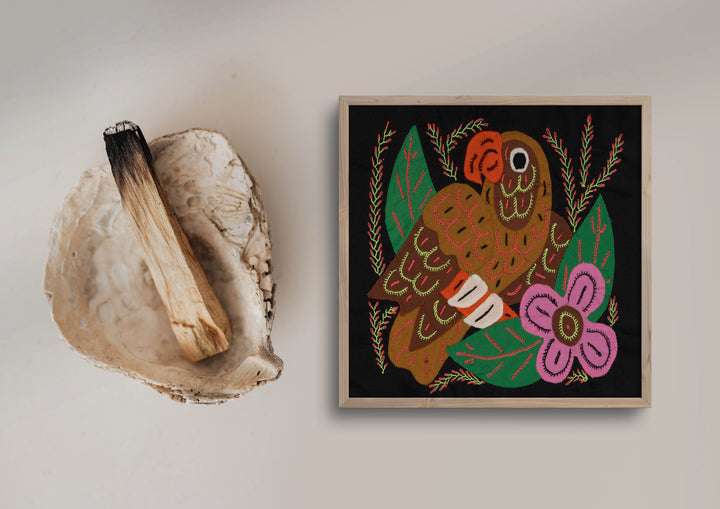 Multi-Color Parrot Bird Pink And Brown Molita