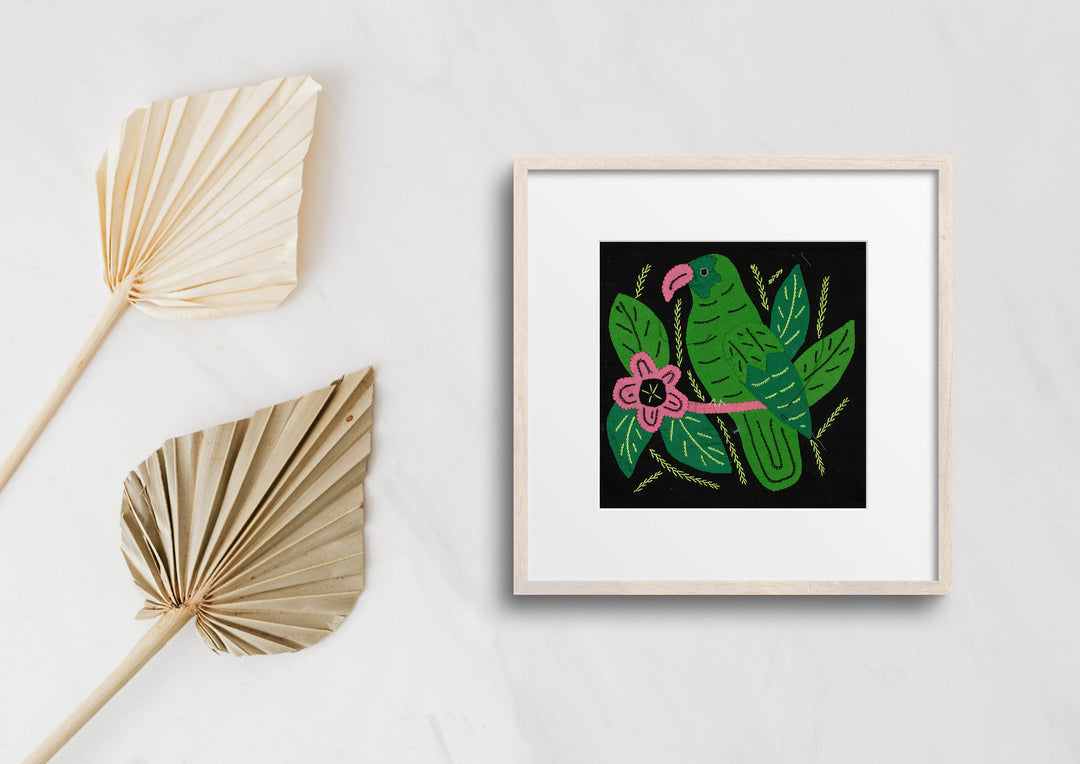 Multi-Color Parrot Bird Green And Pink Molita