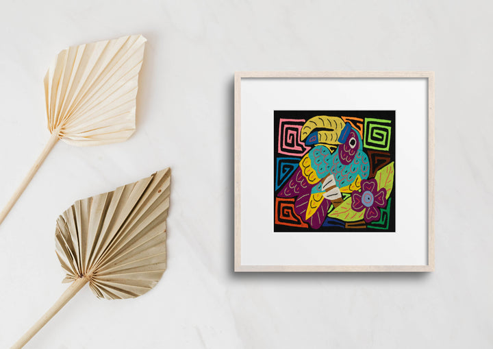 Multi-Color Toucan Bird Blue And Purple Molita