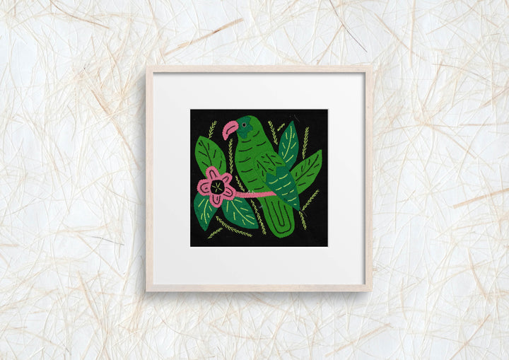 Multi-Color Parrot Bird Green And Pink Molita