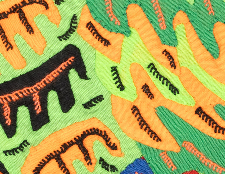 Multicolor Green And Orange Bird Molita