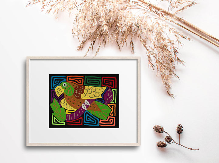 Multi-Color Bird Yellow And Purple Molita