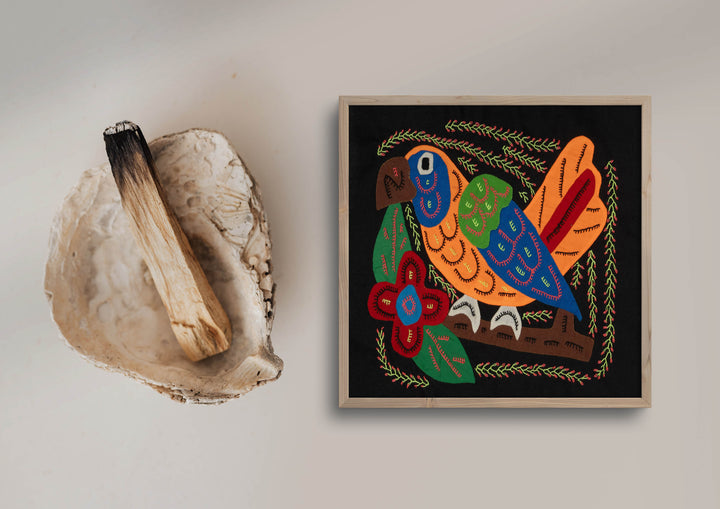 Multi-Color Parrot Bird Blue And Orange Molita