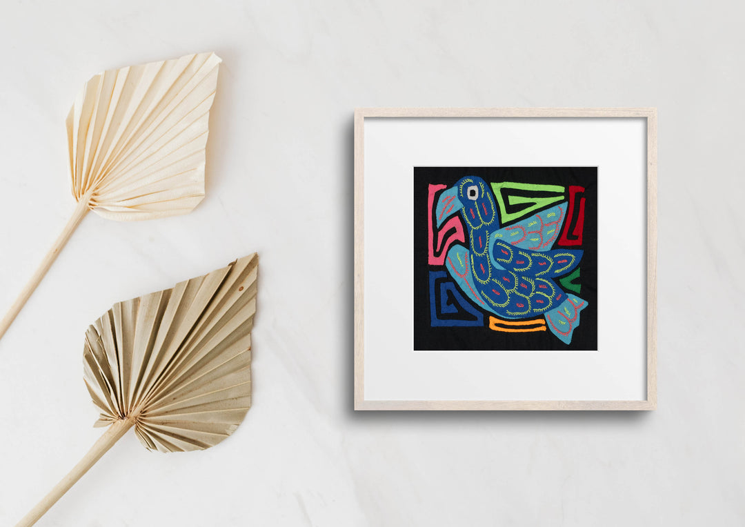 Multi-Color Parrot Bird Blue And Navy Molita