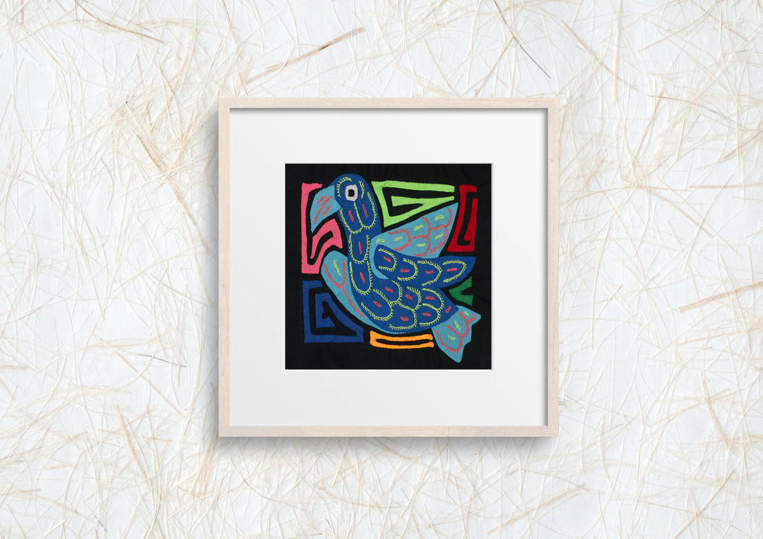 Multi-Color Parrot Bird Blue And Navy Molita