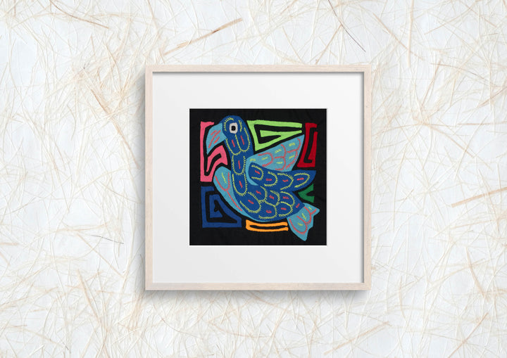 Multi-Color Parrot Bird Blue And Navy Molita