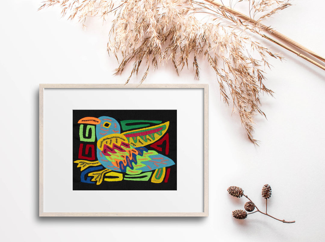 Multi-Color Parrot Bird Blue And Yellow Molita