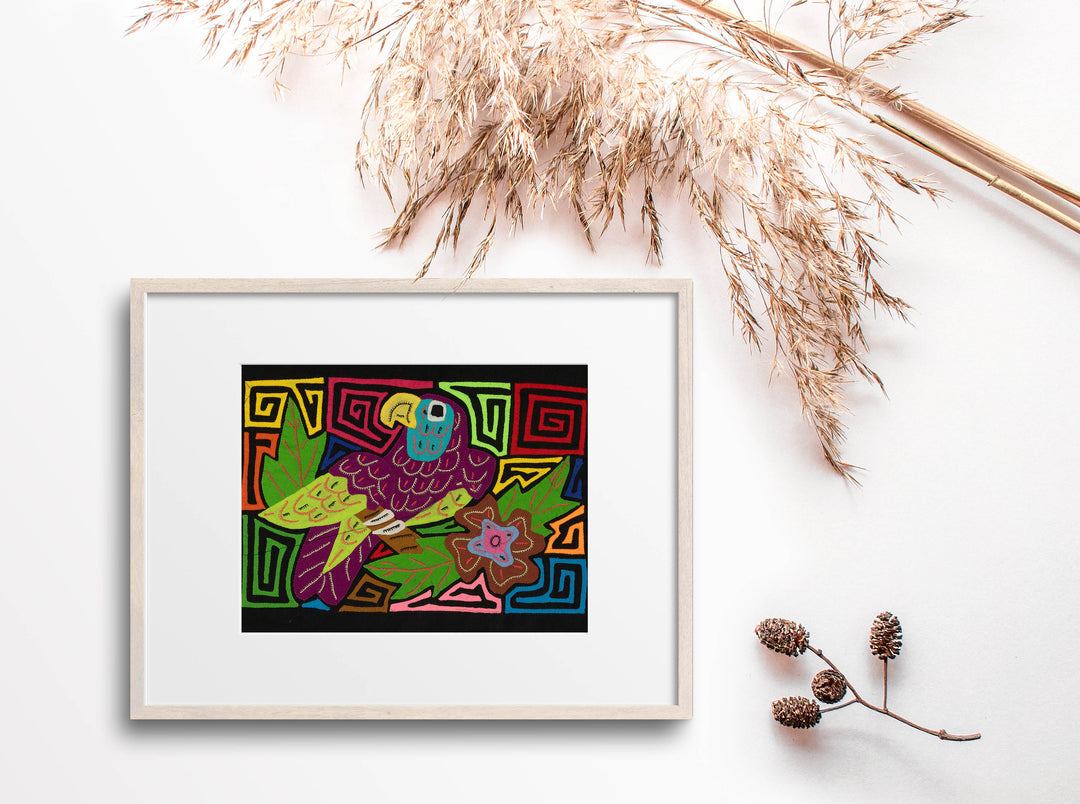 Multi-Color Parrot Bird Green And Purple Molita